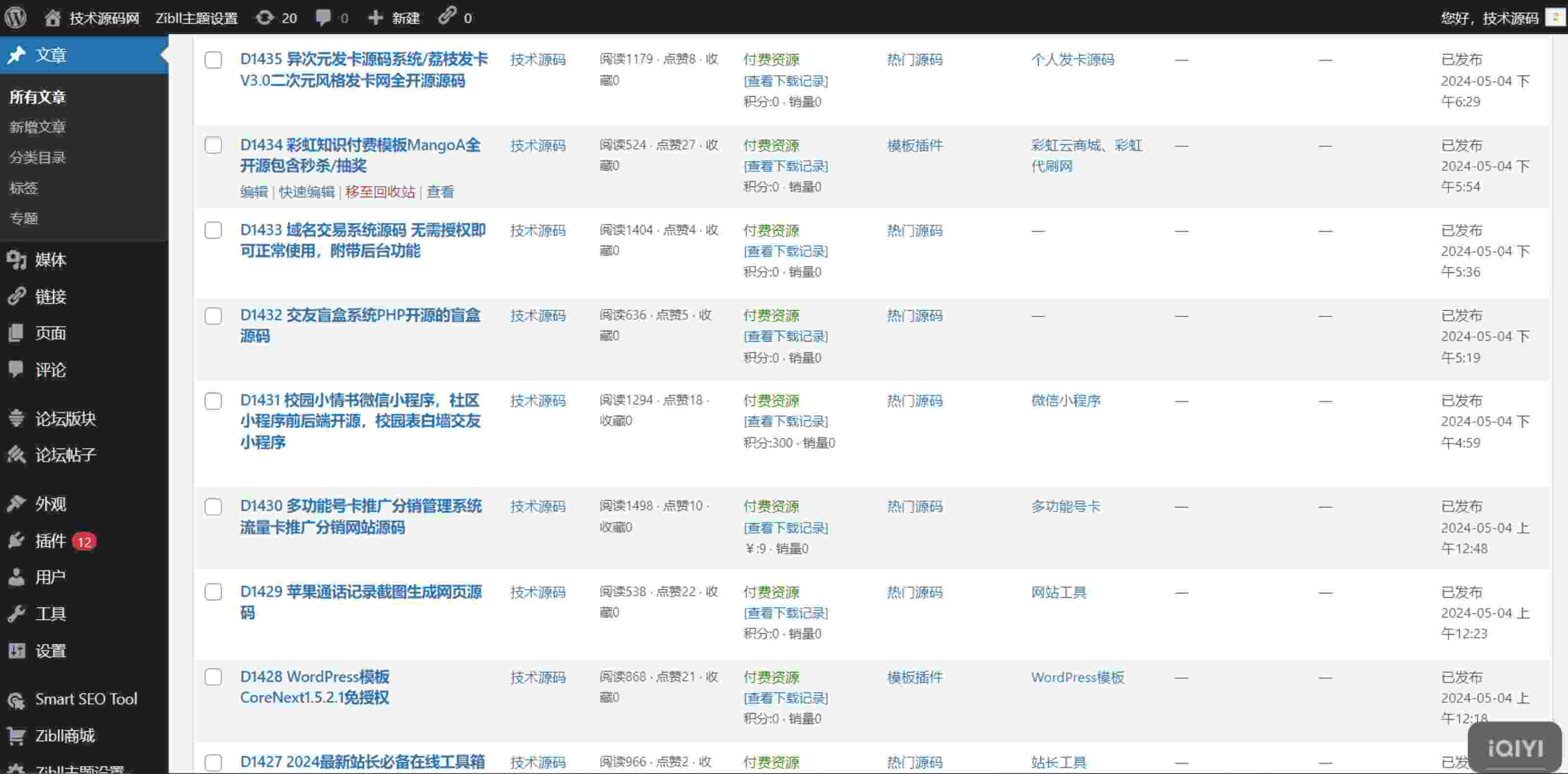 WordPress资源下载站